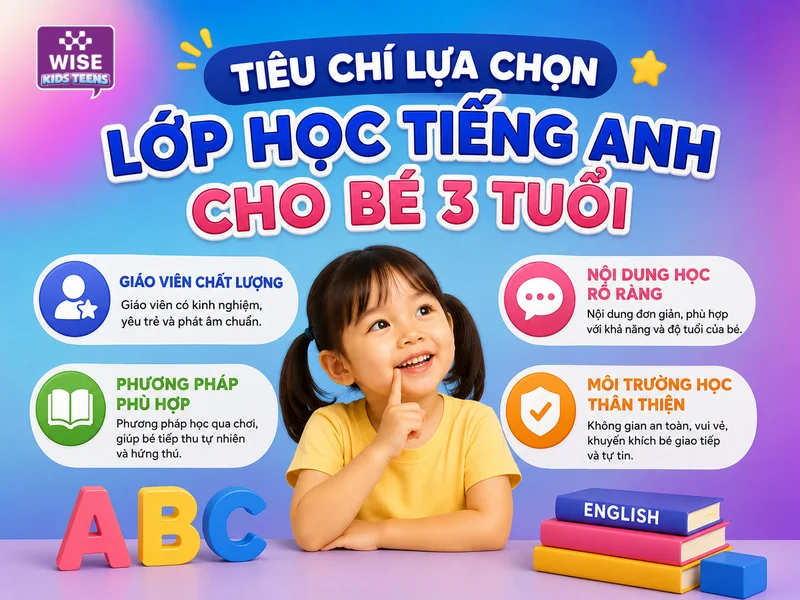 Tiêu chí lựa chọn lớp học tiếng Anh cho bé 3 tuổi