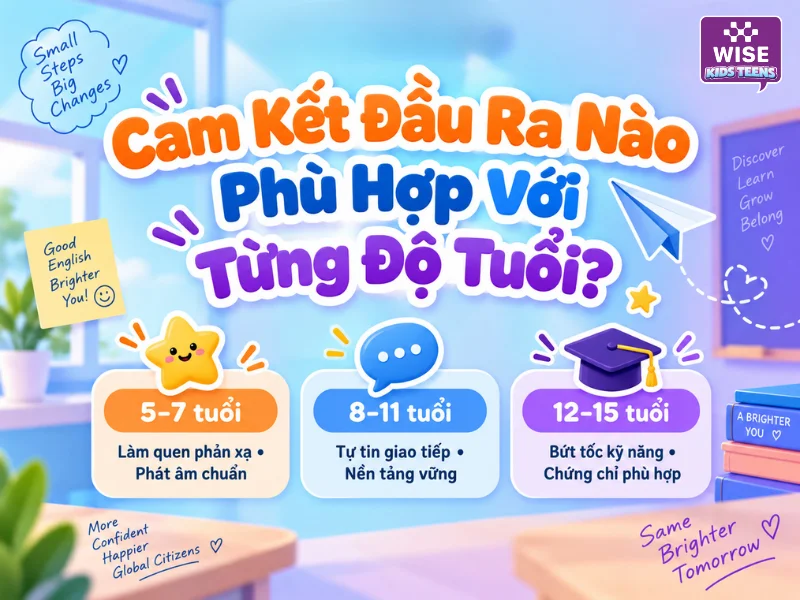 Cam kết đầu ra nào phù hợp với từng độ tuổi?