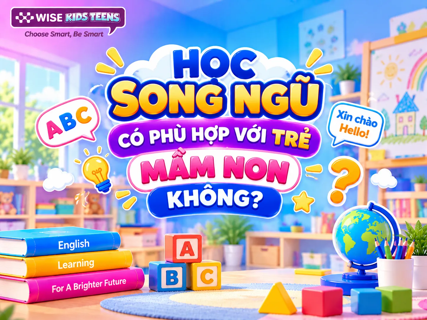 Học song ngữ có phù hợp với trẻ mầm non không?