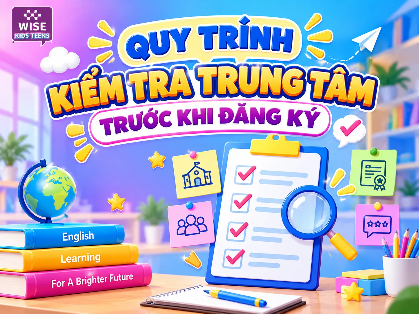 Quy trình kiểm tra trung tâm trước khi đăng ký